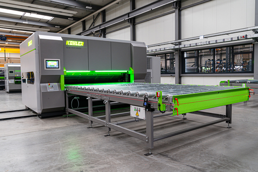 Teilerichtmaschine 90P mit grüner Beleuchtung